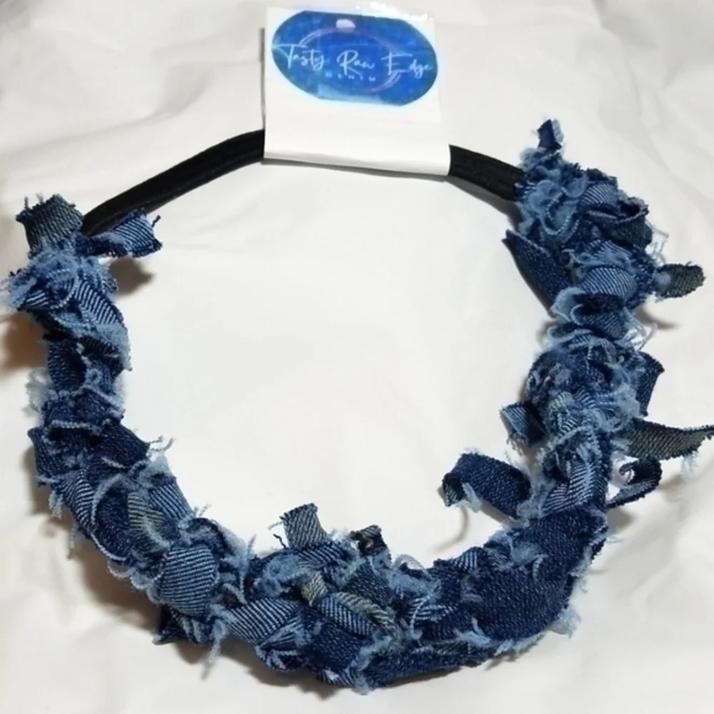 Tasty Raw Edge Denim HEADBANZ 